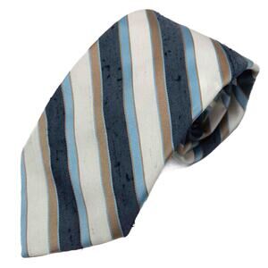 Vintage Retro Blue Striped 60's 70's Necktie Neck Tie